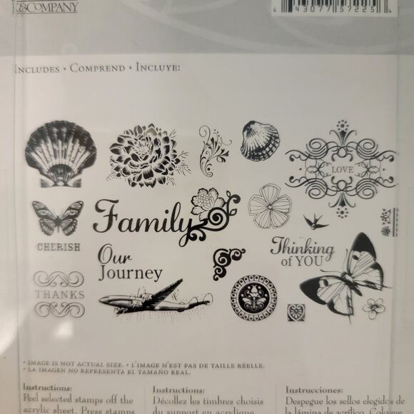 QUE SERA SERA & INCHES BUTTERFLIES with Block Clear Cling Stamps Lot of 2 Pkgs - Picture 3 of 8